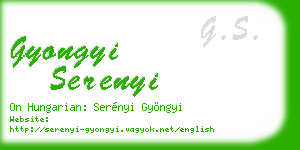 gyongyi serenyi business card